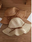 economico Cappelli da donna-Cappello da sole da donna in paglia a tesa larga con fiocco, cappello da spiaggia pieghevole per viaggi estivi e vacanze all'aperto