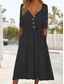 ieftine Rochii florale-Pentru femei Rochie Lunga Rochie Maxi Rochie casual Rochie Skater Rochie de vară Modă Modern Vacanță Zilnic Sfârșit de săptămână Fit regulat Simplu Manșon Lung În V Negru Roz Îmbujorat Roșu Vin