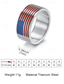 cheap Accessories-United States 250th Anniversary Men's Stainless Steel American Flag Ring – Patriotic Independence Day Jewelry, Wide Band Fashion Statement for Veterans, Military Supporters and USA Pride Events