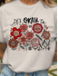 cheap Humor&amp;Quotes tee-Women&#039;s T Shirt Floral Graphic Letter Vintage Stylish Classic Short Sleeve Crew Neck Round Neck Regular Tops Daily Print Black White off-white Summer Spring Be Kind