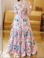 cheap Elegant Floral Dresses-Women&#039;s Long Dress Maxi Dress Cocktail Dress Floral Dress Print Dress Fashion Modern Holiday Date Tea Party Regular Fit Flower Short Sleeve Off Shoulder Light Pink Bright pink Pink Red Summer