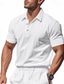 cheap Men&#039;s Classic Polo-Men&#039;s Golf Shirt Golf Polos Shirts Work Casual Lapel Short Sleeve Basic Modern Plain Buttons Summer Regular Fit Black White Navy Blue Khaki Light Grey Army Green Golf Shirt