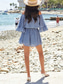 billiga Blommiga klänningar-Kvinnors Boho-klänning Västern-klänning Vintage Mini-klänning A-linjeformad klänning Off The Shoulder-klänning Semester Avslappnad Boho Utomhus Utegång Strand Regular Fit Blommönster Grafik Randig