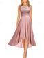 preiswerte Chiffonkleider-Damen Midikleid Partykleid Cocktailkleid Kleid für Hochzeitsgäste Chiffonkleid Mode Modern Party Besonderer Anlass Teegesellschaft Normale Passform Einfach Ärmellos Rundhalsausschnitt Schwarz Rosa