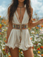 cheap Boho Dress-Women&#039;s Maxi Dress Sundress A Line Dress Linen Vacation Party Casual Outdoor Party Going out Regular Fit Plain Sleeveless V Neck White Summer