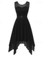 preiswerte abendkleider-Damen Midikleid Abschlussballkleid Partykleid Cocktailkleid Mode Modern Party Abendgesellschaft Date Normale Passform Einfach Ärmellos Rundhalsausschnitt Schwarz Rosa Wein Rote Sommer