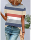 cheap Stripe&amp;Geometric tee-Women&#039;s T Shirt Graphic Striped Vintage Stylish Classic Short Sleeve Crew Neck Round Neck Regular Tops Daily Weekend Print Blue Summer Spring