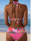 ieftine Seturi de bikini-Costume de baie pentru femei bikini 2 piese costum de baie sexy halter vintage grafic geometric decolteu adânc fără mâneci