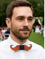 voordelige Heren dassen en vlinderdassen-Houten lasergesneden vlinderdas voor heren met zwart denim accent – stijlvol en uniek modeaccessoire voor bruiloften, feesten en formele gelegenheden