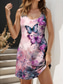 cheap Floral Dress-Women&#039;s Mini Dress Sundress A Line Dress Summer Dress Vacation Casual Regular Fit Floral Graphic Butterfly Sleeveless U Neck Scoop Neck Light Yellow Light Pink Light Green Light Purple Summer