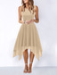 preiswerte abendkleider-Damen Midikleid Abschlussballkleid Partykleid Cocktailkleid Mode Modern Party Abendgesellschaft Date Normale Passform Einfach Ärmellos Rundhalsausschnitt Schwarz Rosa Wein Rote Sommer