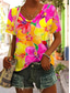 cheap Floral tee-Women&#039;s T Shirt Ombre Floral Graphic Vintage Stylish Casual Short Sleeve Crew Neck Regular Tops Daily Weekend Beach Wear Print Black Navy Blue Blue Dusty Blue Rose Pink Summer Spring
