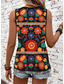 cheap Floral Tank Top-Women&#039;s Camisole Tank Top Floral Graphic Bohemia Hawaiian Ethnic Sleeveless Crew Neck Regular Tops Daily Print Black Yellow Summer Spring