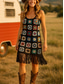cheap Floral Dress-Women&#039;s Boho Dress Western Dress Vintage Mini Dress A Line Dress Slip Dress Off The Shoulder Dress Casual Boho Outdoor Going out Beach Regular Fit Floral Graphic Sleeveless U Neck Black White Apricot