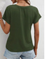 cheap Plain tee-Women&#039;s T Shirt Solid Color Plain Fashion Classic Casual Short Sleeve Crew Neck Regular Tops Daily Weekend Asymmetrical Black White Army Green Navy Blue Summer