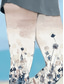 cheap Floral Print-Women&#039;s Leggings Capri Pants High Elasticity Vacation Vintage Fashion Calf-Length High Waist Floral Graphic Gradient Printing Breathable Soft Stretchy Vacation Casual Daily Blue Summer Spring