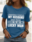 cheap Humor&amp;Quotes tee-Women&#039;s T Shirt Graphic Letter Vintage Stylish Casual Short Sleeve Crew Neck Round Neck Regular Tops Daily Weekend Print Black Blue Purple Green Summer