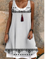 cheap Print Floral Dresses-Women&#039;s Midi Dress Tank Dress Fashion Classic Outdoor Daily Weekend Regular Fit Graphic Geometric Sleeveless Crew Neck Black And White Summer Spring Fall