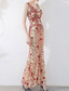 cheap Prom Dresses-Mermaid / Trumpet Quinceanera Dresses Elegant Dress Formal Wedding Floor Length Sleeveless V Neck Sequined with Sequin 2025