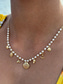 cheap Women's Necklace-Women's Pearl Beaded Necklace with Gold Sea Charms – Nautical Beach Jewelry for Summer Vacation and Resort Wear