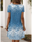 abordables Robes Boho-Femmes Mini Robe Robe T-Shirt Robe trapèze Robe d'été Occasionnel Plage Fête Coupe régulière Fleuri Graphique Manche Courte Col ras du cou Bleu Violet Vert Bleu de minuit Été Printemps