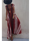cheap Boho Dress-Women&#039;s Midi Dress Cocktail Dress Floral Dress Boho Dress Fashion Modern Vacation Tea Party Going out Regular Fit Flower Sleeveless V Neck Black Wine Blue Dark Green Summer