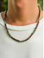 economico Gioielli da uomo-Collana da uomo con perline in legno naturale e dettagli turchesi, stile boho surfista, gioiello regolabile per spiaggia, festival e abiti casual