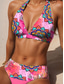 ieftine Seturi de bikini-Costume de baie pentru femei bikini 2 piese costum de baie sexy halter vintage grafic geometric decolteu adânc fără mâneci