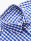 cheap Men&#039;s Button Up Shirts-Men&#039;s Shirt Casual Shirt Button Up Shirt Checked Shirts Light Coffee Black Pink Red Blue Long Sleeve Plaid / Check Lapel Vacation Street Print Clothing Apparel Polyester Fashion Leisure Hawaiian
