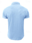 cheap Men&#039;s Classic Polo-Men&#039;s Golf Shirt Golf Polos Shirts Work Casual Lapel Short Sleeve Basic Modern Plain Patchwork Buttons Summer Regular Fit Royal Blue Smoke Light Blue Grey Golf Shirt