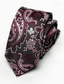 cheap Dinner Party-Men&#039;s Vintage Ties Wedding Party Patterned Tie with Floral Printed Black Yellow Red