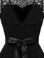 preiswerte abendkleider-Damen Midikleid Abschlussballkleid Partykleid Cocktailkleid Mode Modern Party Abendgesellschaft Date Normale Passform Einfach Ärmellos Rundhalsausschnitt Schwarz Rosa Wein Rote Sommer