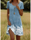 abordables Robe Fleurie-Femmes Mini Robe Robe T-Shirt Robe trapèze Robe d&#039;été Occasionnel Quotidien Coupe régulière Fleuri Graphique Manche Courte Col Rond Rose Claire Bleu Violet Vert Été Printemps