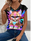 cheap Animals Tank Top-Lil Kitty By Sheena Pike Women&#039;s Camisole Tank Top Graphic Animal Vintage Tropical Stylish Sleeveless V Neck Regular Tops Daily Holiday Black Summer Spring