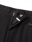 voordelige Loszittend-Voor heren Broek Pakken Zak Meerlaags Recht been Effen Comfort Zacht Knielengte Dagelijks Buiten Formeel Elegant Modieus Wit Khaki Micro-elastisch