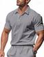 cheap Men&#039;s Classic Polo-Men&#039;s Golf Shirt Golf Polos Shirts Work Casual Lapel Short Sleeve Basic Modern Plain Buttons Summer Regular Fit Black White Navy Blue Khaki Light Grey Army Green Golf Shirt
