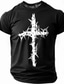 cheap Faith T shirts-Easter Men&#039;s Cross T Shirt Short Sleeve T shirt 3D Print Crew Neck Shirt Fashion Daily Designer Party Street Casual Black Red Blue Summer Spring Clothing Apparel S M L XL XXL XXXL
