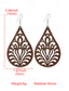 abordables Pendiente de mujer-Pendientes colgantes de madera estilo bohemio para mujer: varias formas geométricas, joyería ligera y llamativa de madera natural, perfecta para looks casuales, vacaciones en la playa y festivales de verano.