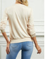 cheap Women&#039;s Plain Tops-Women&#039;s Blouse Solid Color Stylish Casual Long Sleeve Cowl Neck Regular Tops Daily Sequins Patchwork Black Pink Wine Khaki Summer