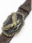 preiswerte Herrengürtel-Herren-Ledergürtel im Westernstil mit Adlerschnalle – Vintage-Prägungsdesign mit Nieten, ideal für Freizeit- und Country-Kleidung