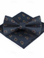 economico Festa di cena-Cravatta a farfalla vintage da uomo per feste nuziali completi per il ritorno a casa cravatta a farfalla con motivo e fazzoletto da taschino stampato floreale bordeaux blu navy verde scuro