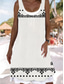 cheap Print Floral Dresses-Women&#039;s Midi Dress Tank Dress Fashion Classic Outdoor Daily Weekend Regular Fit Graphic Geometric Sleeveless Crew Neck Black And White Summer Spring Fall