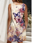 cheap Floral Dress-Women&#039;s Mini Dress Sundress A Line Dress Summer Dress Vacation Casual Regular Fit Floral Graphic Butterfly Sleeveless U Neck Scoop Neck Light Yellow Light Pink Light Green Light Purple Summer