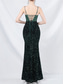 cheap Prom Dresses-Mermaid / Trumpet Prom Dresses Pink Dress Corset Dress Performance Wedding Floor Length Spaghetti Strap with Sequin