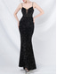 cheap Prom Dresses-Mermaid / Trumpet Prom Dresses Pink Dress Corset Dress Performance Wedding Floor Length Spaghetti Strap with Sequin
