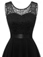 preiswerte abendkleider-Damen Midikleid Abschlussballkleid Partykleid Cocktailkleid Mode Modern Party Abendgesellschaft Date Normale Passform Einfach Ärmellos Rundhalsausschnitt Schwarz Rosa Wein Rote Sommer