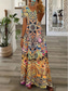 ieftine Rochie boho-Pentru femei Rochie Maxi Rochii Tricou Rochie de Vară Rochie de vară Vacanță Boho Concediu Fit regulat Grafic Tribal Abstract Manșon scurt Stil Nautic Galben Albastru piscină Mov Portocaliu Var