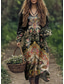 preiswerte Boho Kleider-Damen Maxikleid Sommerkleid Faltenkleid Urlaub Lässig Boho Ausgehen Strand Standard Passform Grafik Paisley-Muster Langarm V Ausschnitt Dunkelgrün Schwarz Rote Blau Sommer Frühling
