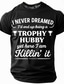 cheap Men&#039;s 3D T-shirts-Men&#039;s Funny Slang Husband T Shirt Short Sleeve T shirt 3D Print Crew Neck Shirt Fashion Daily Basic Street Casual Daily Black Red Blue Summer Spring All Seasons Clothing Apparel S M L XL XXL XXXL