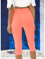 abordables Leggings unis-Femmes Pantalon capri Leggings Vacances Mode Streetwear Capris Taille haute Couleur Unie Impression Chaleur Thermique Doux Respirant Élastique Quotidien Extérieur Vacances Rouge rubis Noir Blanche